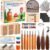 BYDREM Wood Carving Kit Wood Whittling Kits Carving Knife Kit 9 PCS Knifves 7 PCS Blocks 12 Colors of Paint Complete Wood Whittling Kit for Beginners
