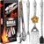 GRILLART BBQ Tools Grill Tools Set -18Inch Grilling Tools BBQ Set – Grill Accessories w/BBQ Tongs, Spatula, Fork, Brush- Stainless Grill Kit Grilling Set – Gift Ideas BBQ Accessories Gifts for Men Dad