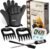Smoker Gloves, Meat Claws, Thermometer, Timer, Brush | No.1 Heat Resistant BBQ Gloves | Meat Shredder Claws | Silicone Grill Gloves and Pulled Pork Claws with Smoker Accessories Kit & Tools (Black)