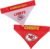Pets First NFL DOG BANDANA – KANSAS CITY CHIEFS REVERSIBLE PET BANDANA. 2 Sided Sports Bandana with a PREMIUM Embroidery TEAM LOGO, Large/X-Large. – 2 Sizes & 32 NFL Teams available, KCC-3217-L-XL