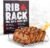 Rib Rack for Smoking & Grilling, Holds up to 4 Full Racks of Ribs, Foldable Design, Fits Large Gas Smoker or Charcoal Grill, Perfect BBQ Accessory, Smoker Accessories, Gifts for Men, Father