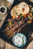 Grilled Lamb Kabobs with Harissa Marinade